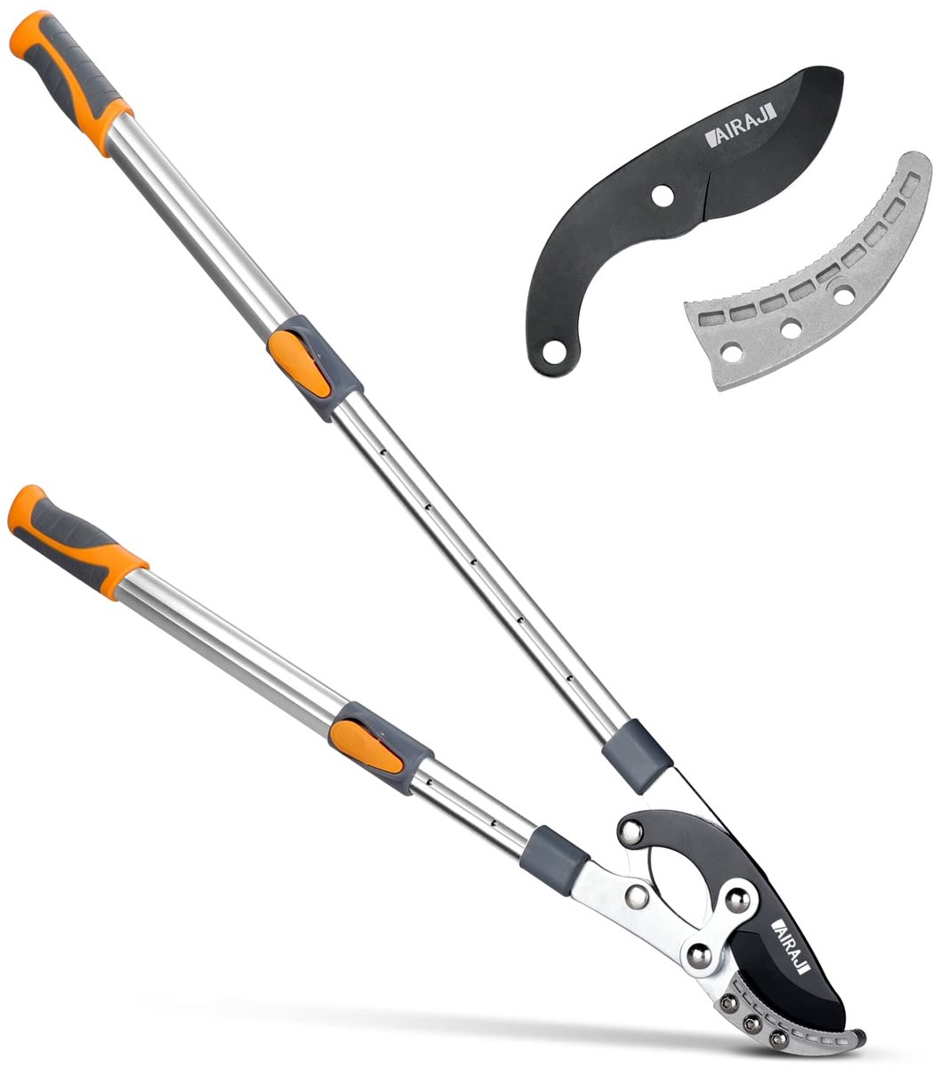 SnelShoppen - Heavy-Duty Telescopische Aambeeld Lopper met Reserveblad, Professionele Takkenknipper en Boomtrimmer voor Tuin, 65 cm, Lichtgewicht, Erg