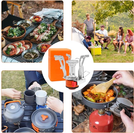 SnelShoppen - Mini Gaskooktoestel Campingkooktoestel 3000 W Draagbare Gasstove Opvouwbaar met Draagdoos Voor Outdoor Kamperen Wandelen Trekking Pickni van Snelshoppen — afbeelding 4