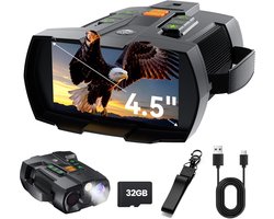Nachtkijker 4K - Digitaal Nachtzicht - 16x Digitale Zoom - 4,5 Inch Display - 5000mAh Accu - Inclusief 32GB Geheugenkaart