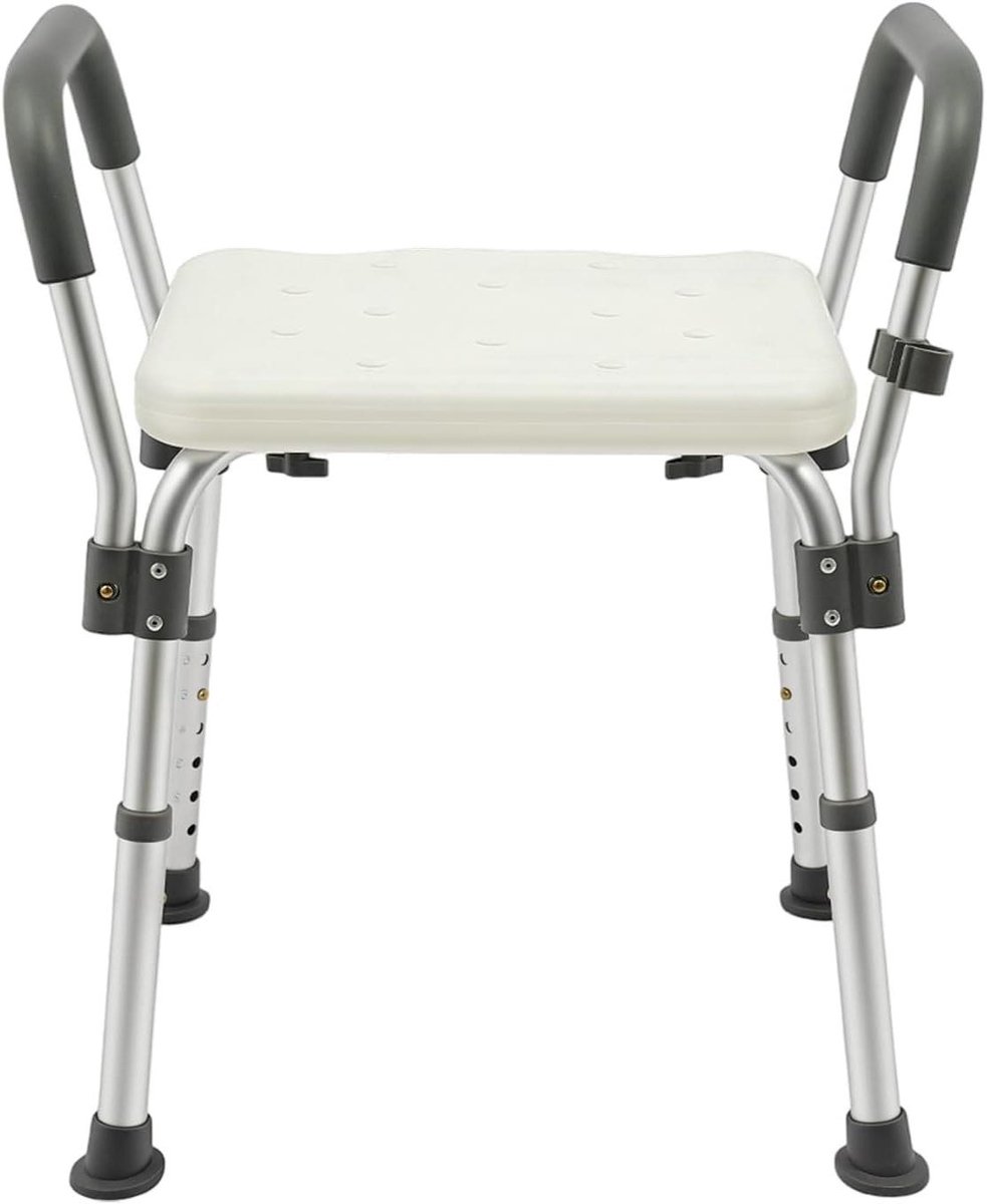 Douchekruk - Badstoel - Veilig Douchen - In hoogte verstelbaar - 37-49 cm - Wit