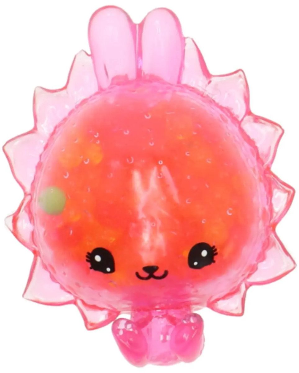 Bubbleezz Zonnebloem rood 12 cm - Mega Knijpbal - Met Charm binnenin - Knijpbal - Squeeze - Squishy