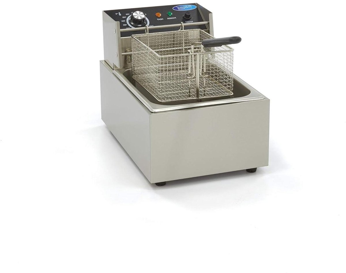 Frituurpan Friteuse Professioneel Frituren Met Koude Zone 6 Liter Metallic