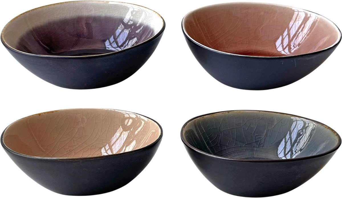 Lavandoux - Borrelschaaltjes - Set van 4 - Geassorteerde Kleuren