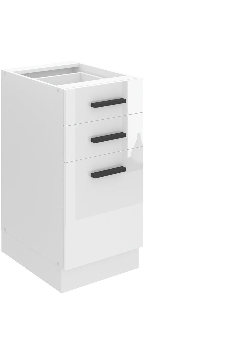 BELINI Keukenonderkast SDSZ 40 cm met Laden - Wit Hoogglans