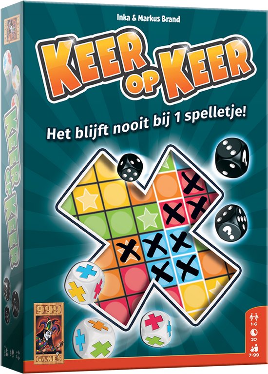 999 Games - Keer op Keer - Dobbelspel - Hét dobbelspel voor het hele gezin - Gezelschapsspel - Familiespel - Educatief spel - Klein cadeautje