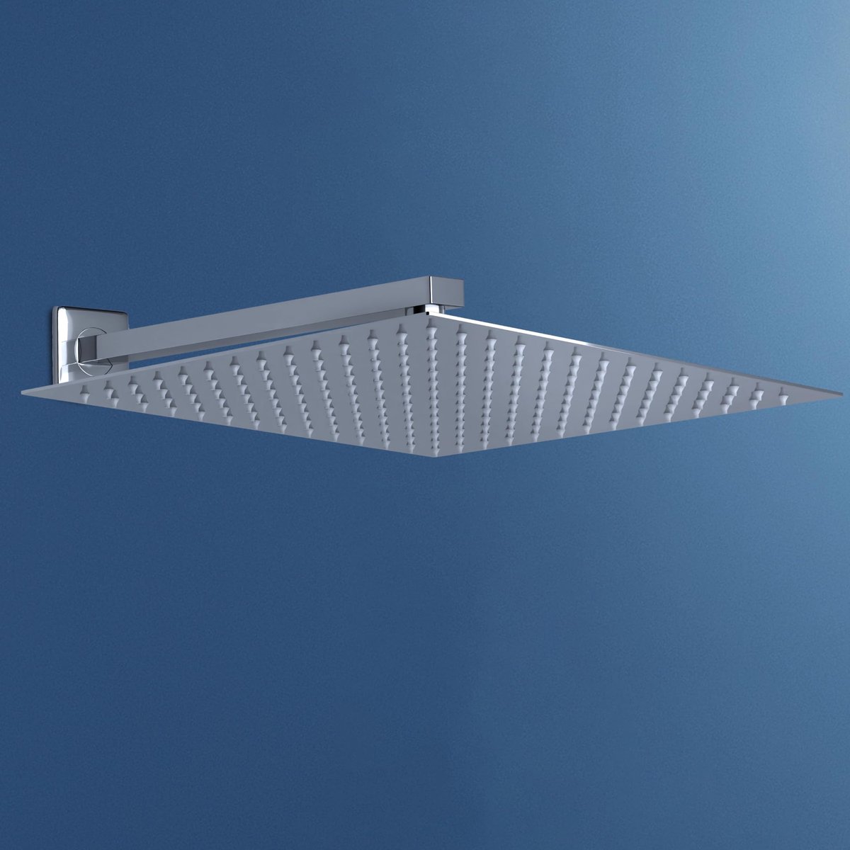 SnelShoppen - Onderhoudsvriendelijke hoofddouche 40 cm, grote regendouche van 304 roestvrij staal met muurarm, luxe douchekop voor badkamer, regenacht