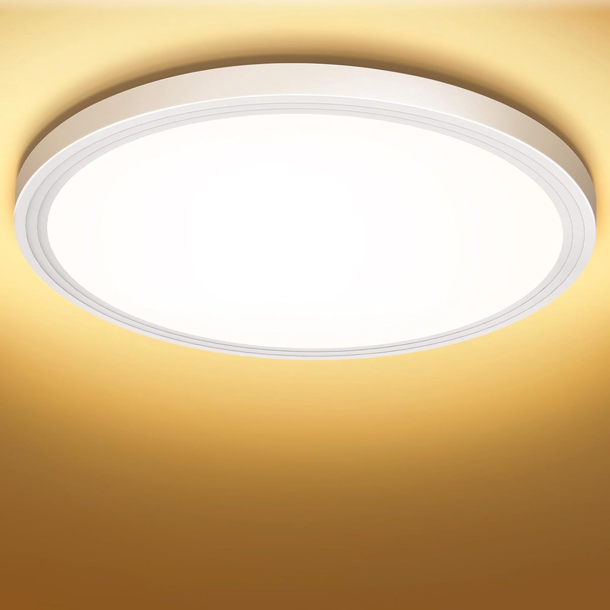 SnelShoppen - LED Plafondlamp Ø 22 cm, Energiezuinige Verlichting, Warm Wit Licht 3000K, Modern Design voor Woonkamer, Keuken, Hal en Slaapkamer