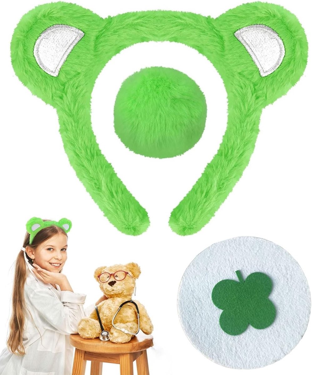 Dames Bear Kostuum met Oren en Staart, Perfect voor Carnaval, Halloween en Verkleedfeestjes