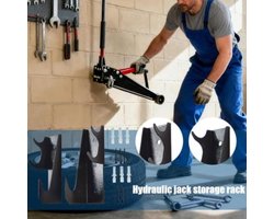 Garage Opbergrek - Gereedschap Organizer - Werkplaats Inrichten - Met Hydraulische Krik - 13 x 10 x 6 cm - Zwart