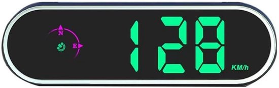Auto Snelheidsmeter - Head-Up Display - Veilig Rijden - Beidou Dual Chip - 11.8x3.6cm - Zwart