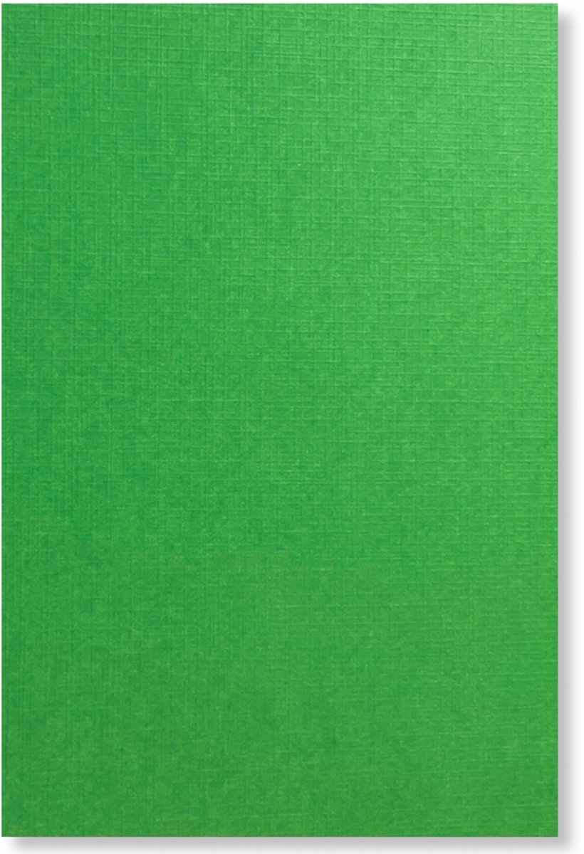 20 Linnen Kaarten papier - A4 - Groen - Cardstock - 29,7x21cm - 240 grams - Karton