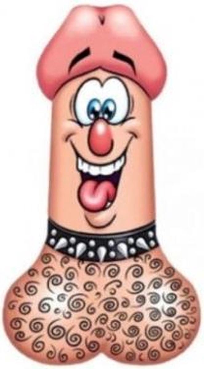 Okado Penis Ballon 80 cm – Folieballon voor Vrijgezellenfeest, Pride, Carnaval en Themafeest – Feestversiering Zonder Helium