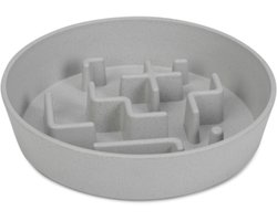 Beeztees Antischrokbak Hond/Kat Nom - Voerbak hond/kat - Vaatwasserproof - Antislip - Plastic - Grijs - 800ml