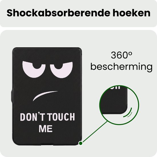 Hoes Geschikt voor Kobo Nia Hoesje Bookcase Cover Hoes Trifold - Hoesje Geschikt voor Kobo Nia Hoes Cover Case - Don't Touch Me — afbeelding 5