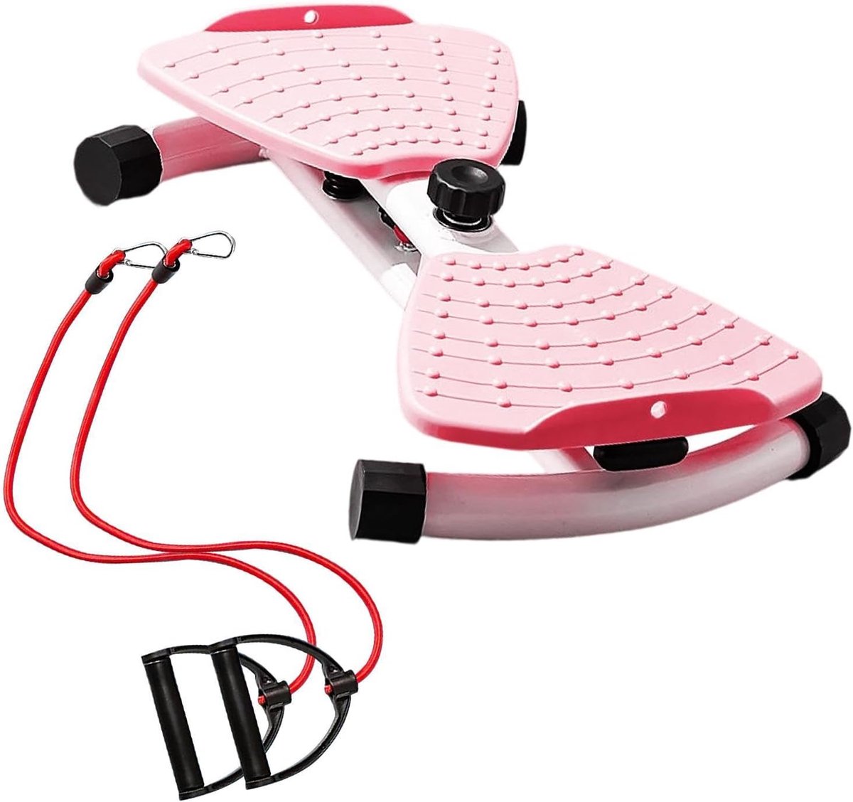 Taille Twist Machine - Buiktrainer Twist - Core Training - Met Weerstandsbanden - 51x34x10 cm - Roze