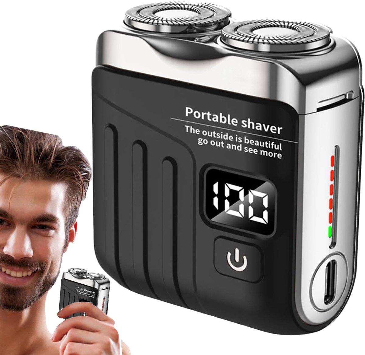 Elektrisch Scheerapparaat - Reis Trimmer - Dagelijkse Verzorging - USB Oplaadbaar - 52 cm - Zwart