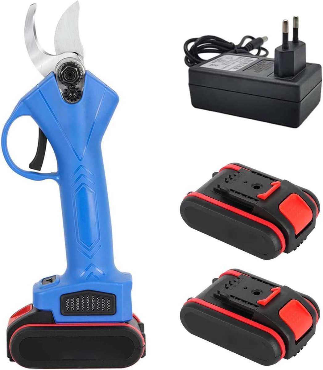 Elektrische Snoeischaar - Accu Snoeischaar - Tuinonderhoud Vereenvoudigen - Snijdt 10x Sneller - 0-25mm Snoeidiameter - Zwart