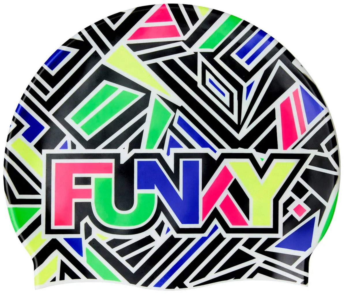 Funkita Funky Bits of Peace - Siliconen Zwemcap - Comfortabel - Elastaan