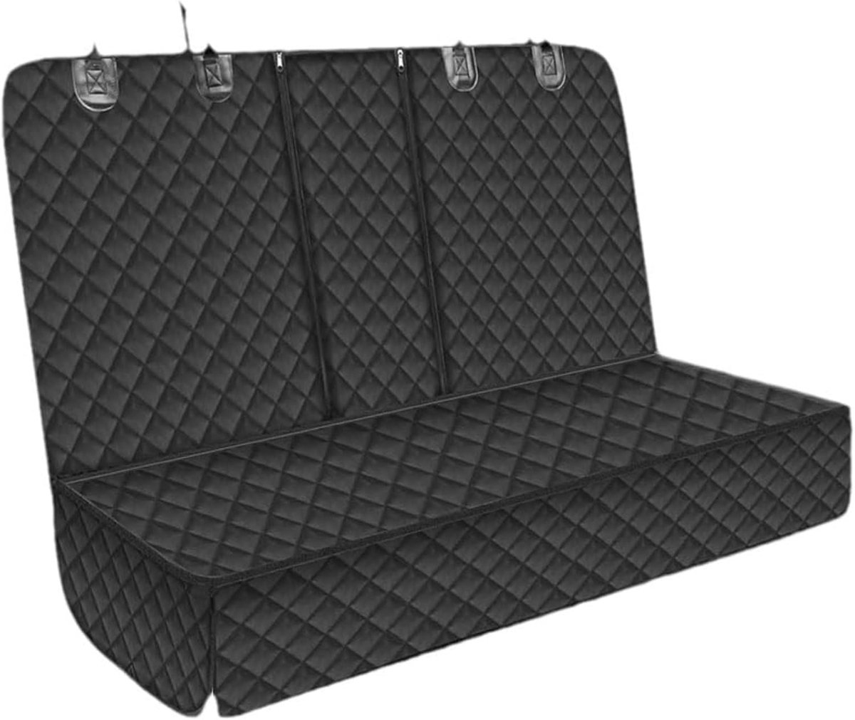 Autostoelhoes Honden - Beschermhoes Achterbank - Reizen met Huisdier - Waterdicht Krasbestendig - Universeel Model - Zwart