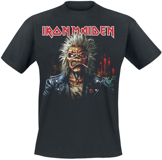 Iron Maiden Portrait Eddie Smoke Heren T-shirt - zwart - 4XL