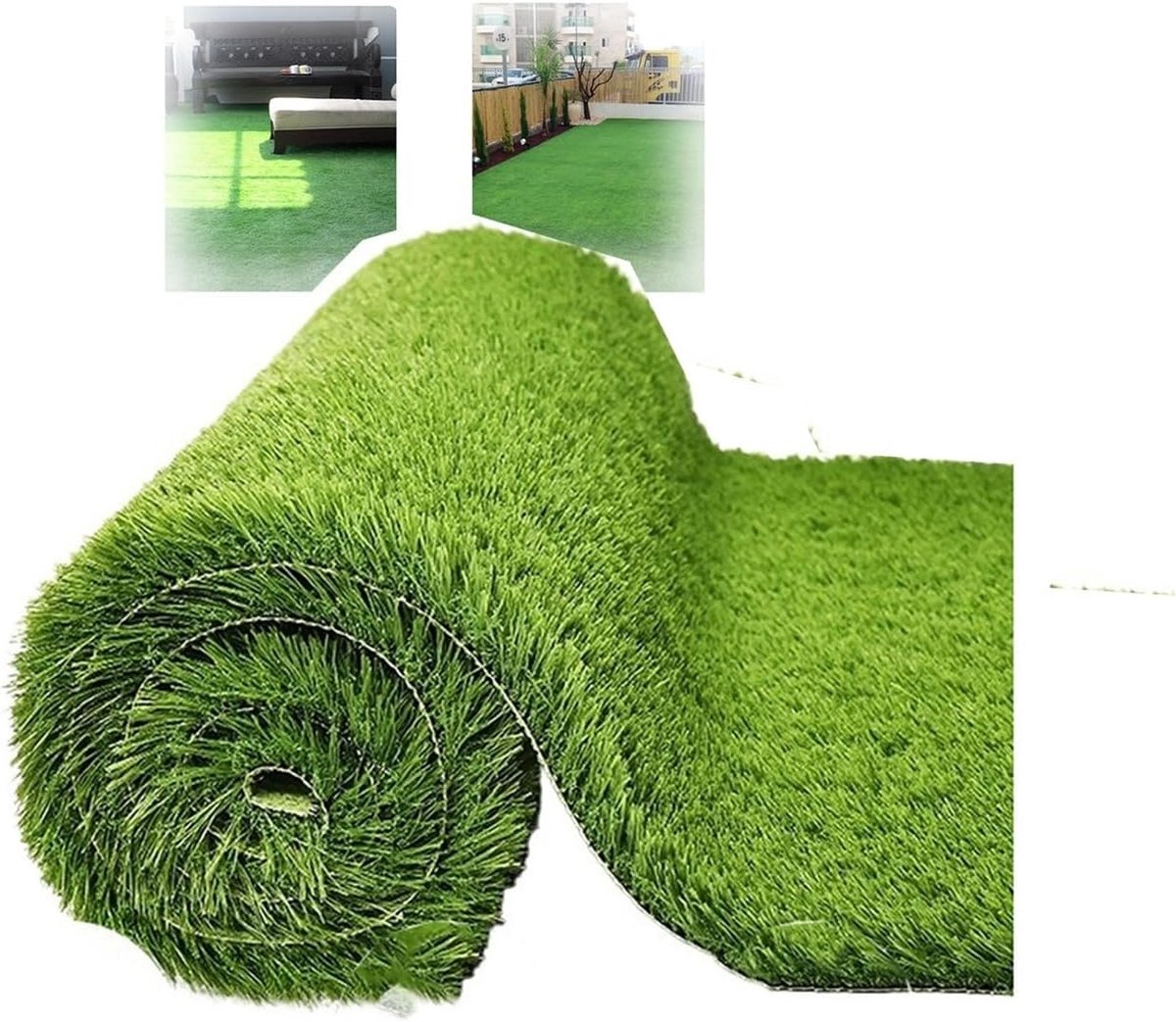 Synthetisch Grasmat - Kunstgras Tapijt - Buiten Decoratie - Realistisch Uiterlijk - 1 x 4 Meter - Groen