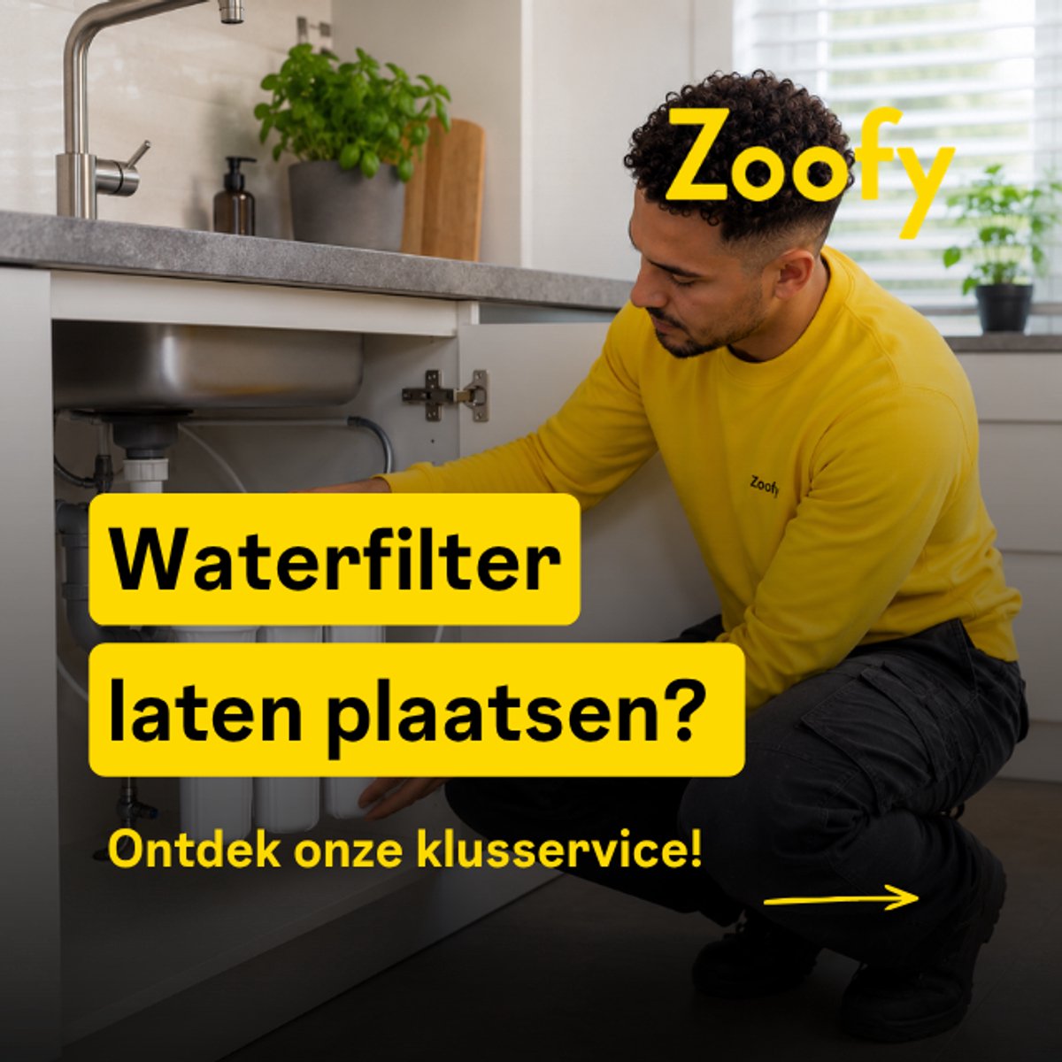Waterfilter(s) installatie - Door Zoofy in samenwerking met Bol - Installatieafspraak gepland binnen 1 werkdag