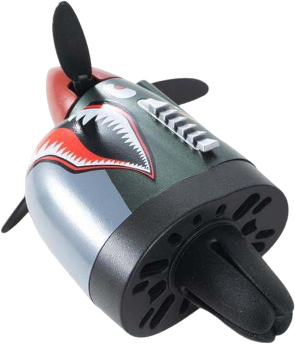 Auto Luchtverfrisser - Ventilatie Clip - Frisse Geur - Vliegtuig Ontwerp - 8.8 x 8.4 x 8 cm - Grijs