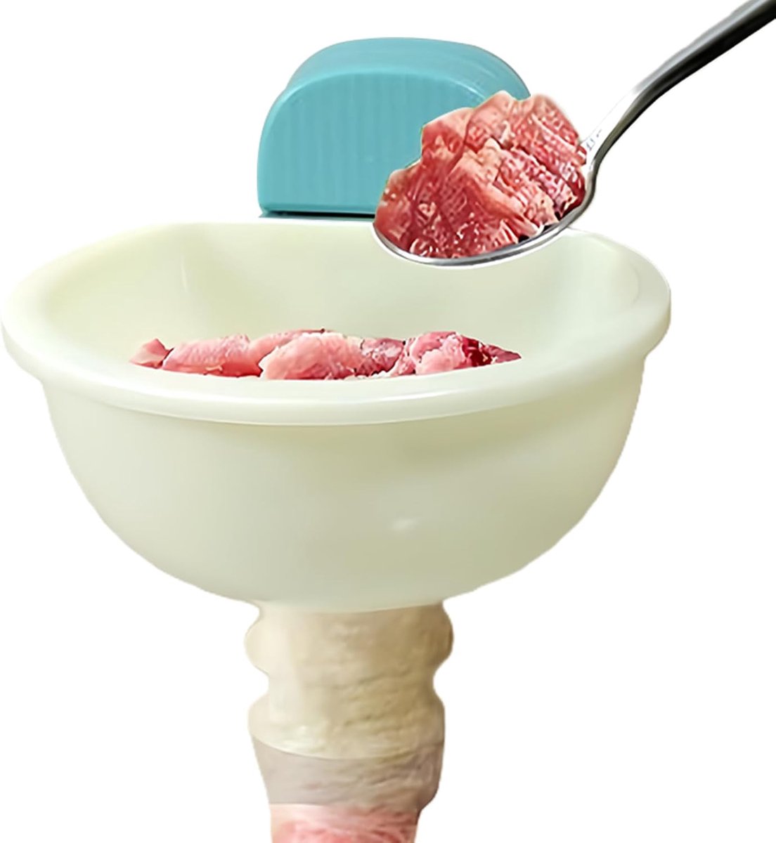 Worstmachine - Worstvuller - Zelf worst maken - Stabiele zuignapbasis - 13.5 cm - Blauw