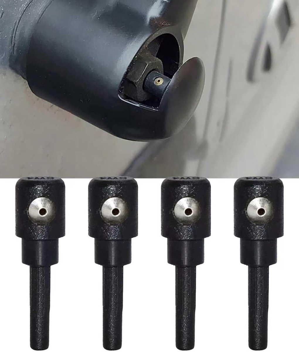 Ruitensproeiers Auto - Sproeiers Mondstukken - Ruiten Reinigen - Set van 4 stuks - Standaard Maat - Zwart