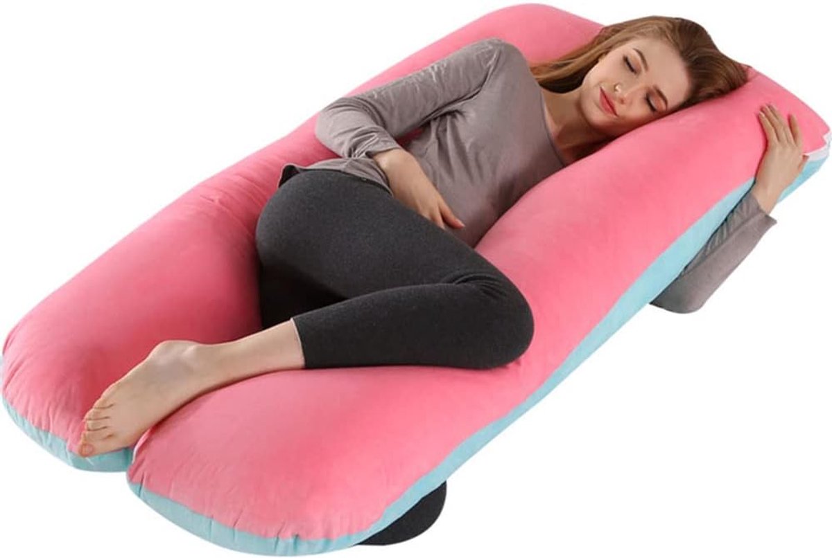 Zwangerschapskussen - Lichaamskussen - Comfortabel Slapen - Ergonomisch Ontworpen - 140x80cm - Blauw