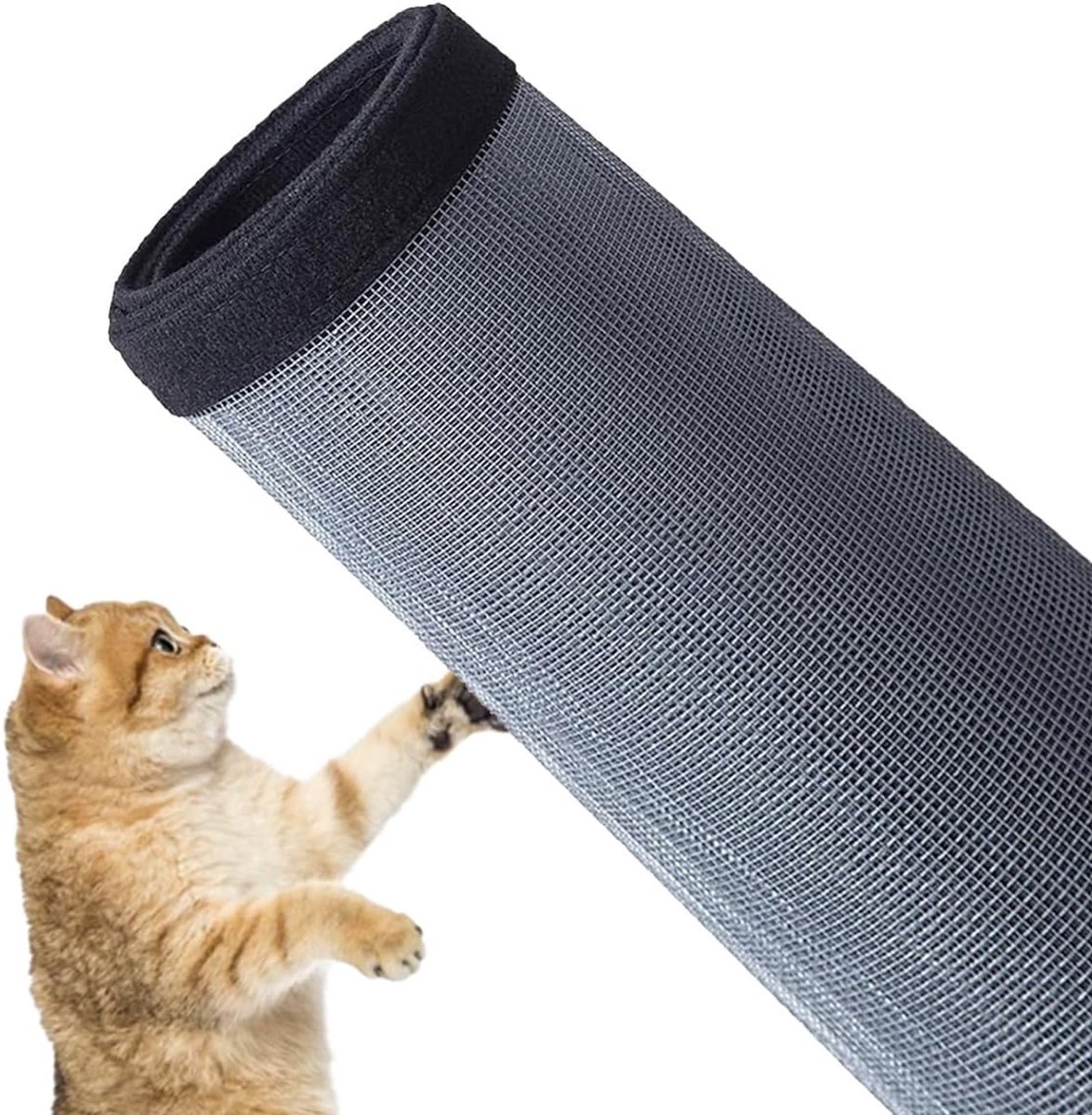 Kattenraambescherming - Veiligheidsnet - Katten veilig - Scheurbestendig gaas - 100 x 100 cm - Zwart grijs