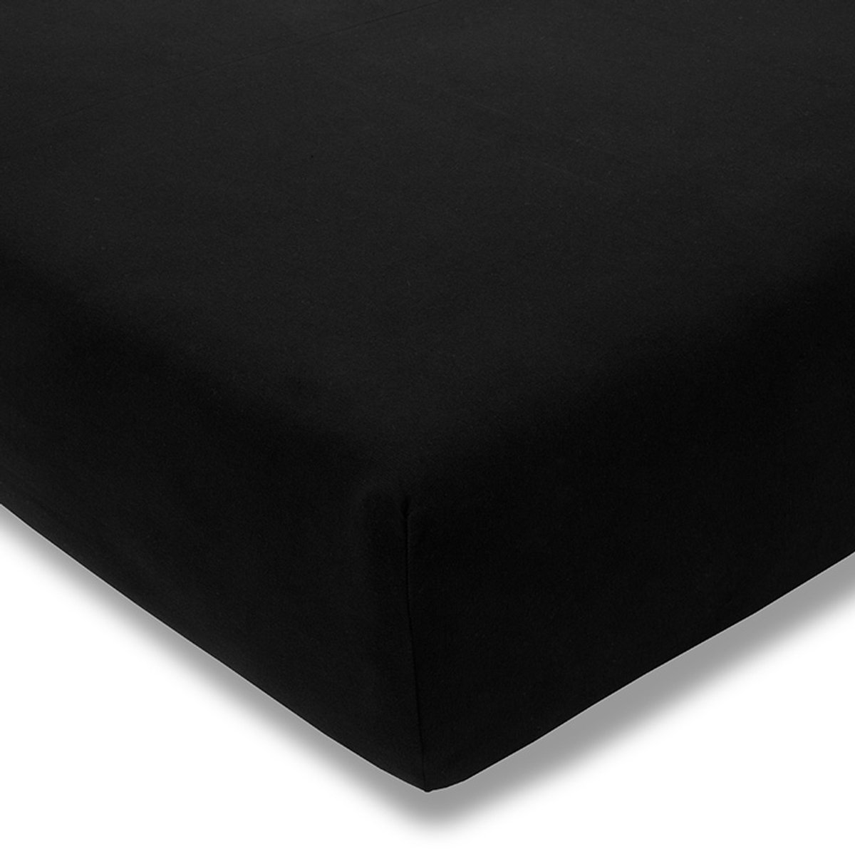 Estella Jersey Hoeslake 150x200 cm met Elastiek - Zwart