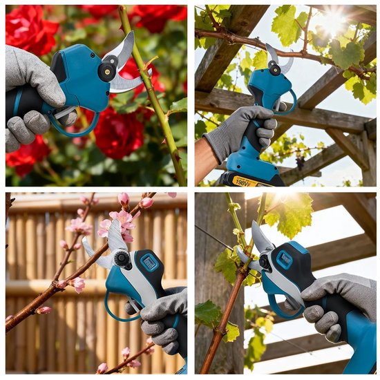 Gisam Pro Series - Elektrische Snoeischaar - 40 mm Snijcapaciteit - Borstelloze Motor - Inclusief 2 Accu's van Gisam® — afbeelding 5
