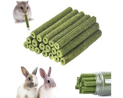 Dailygoods- Hooi Stokken 50 Stuks - Kauwspeelgoed - Tandverzorging - Knaagdieren - Gezond - Rijk aan vezels - Knaagmateriaal