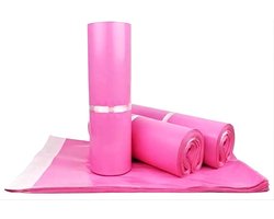 Dailygoods - 100 Pcs Mailing Post Express Zakken, Pe Materiaal Seal Pack Verpakking Verzendkosten Mail Zakken Enveloppen Mailers, Waterdichte En Vochtbestendige (Pink 20x30cm)
