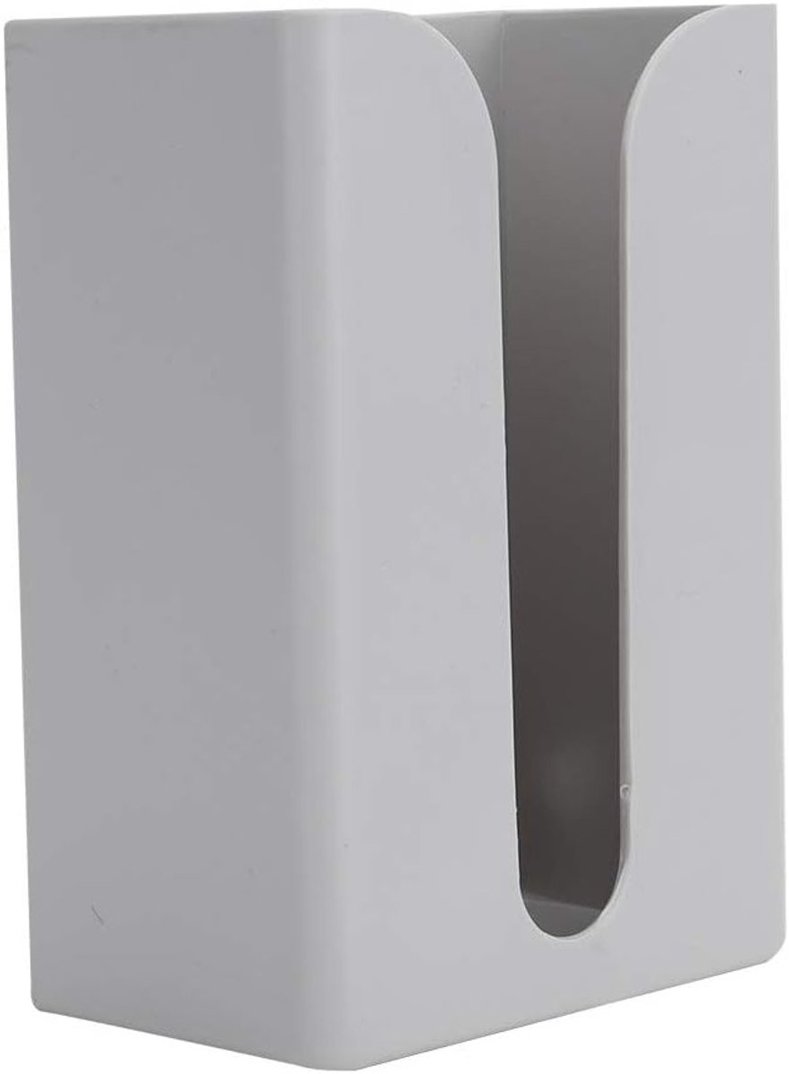 Tissuebox Wandhouder van ABS Kunststof, Papierdispenser zonder Boren, Ideaal voor Keuken, Badkamer en Toilet, 14 x 8 x 19 cm, Grijs
