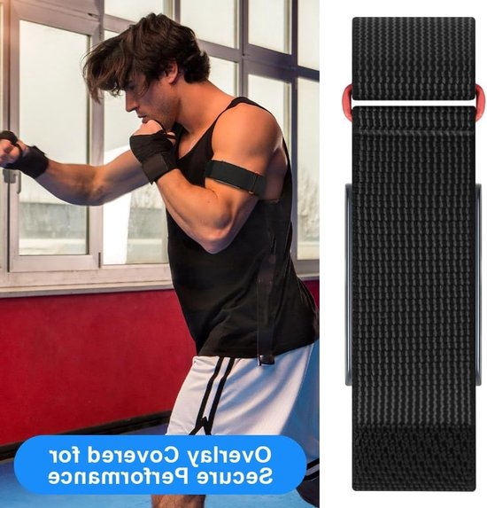 Biceps Vervangingsband van Soft Nylon - Verstelbare Elastische Velcro Strap voor Training en Hardlopen voor Mannen en Vrouwen — afbeelding 3