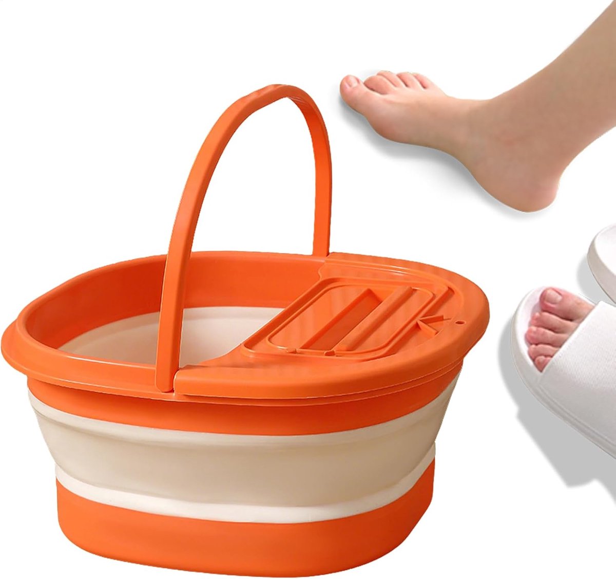 Opvouwbaar Voetenbad - Voetwasbak - Voetverzorging Thuis - Met Massagepunten - 39.5 cm - Meerkleurig