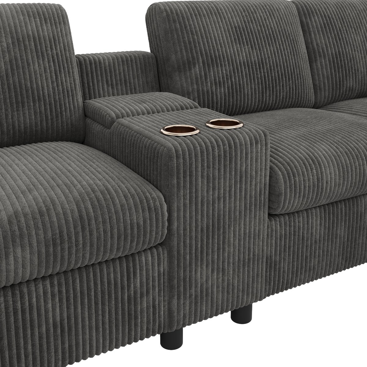 DESMIU Slaapbank 198 x 79 cm - Modulair En Vrij Combineerbaar Met Zijvakken En Antislip - Voor Woonkamer Of Speelhoek - Chenille Mosterdgeel