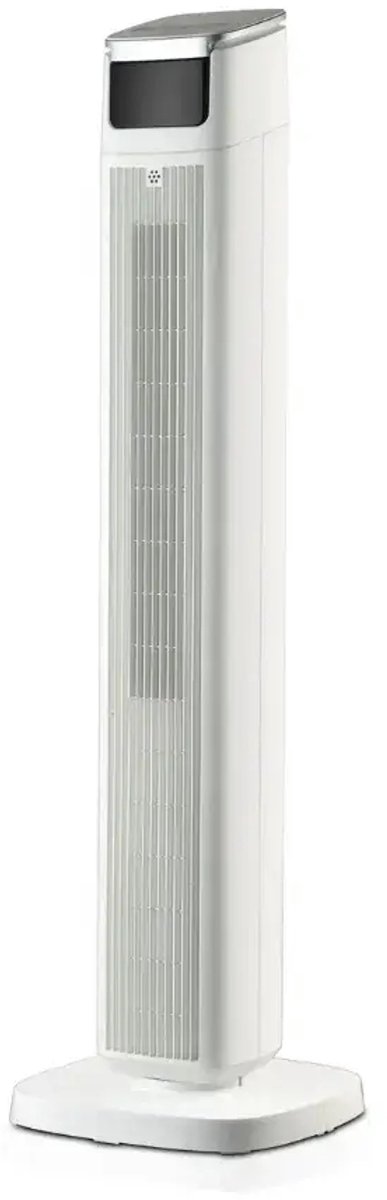 Torenventilator - Silent Design - 45W En 39dB - 109cm - Staande Ventilator met Afstandsbediening - Timer - 3 snelheidsstanden - Tower Fan - Wit