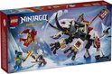 LEGO NINJAGO Dragons Rising speelgoeddoos met een grote draak en drie NINJAGO figuren.