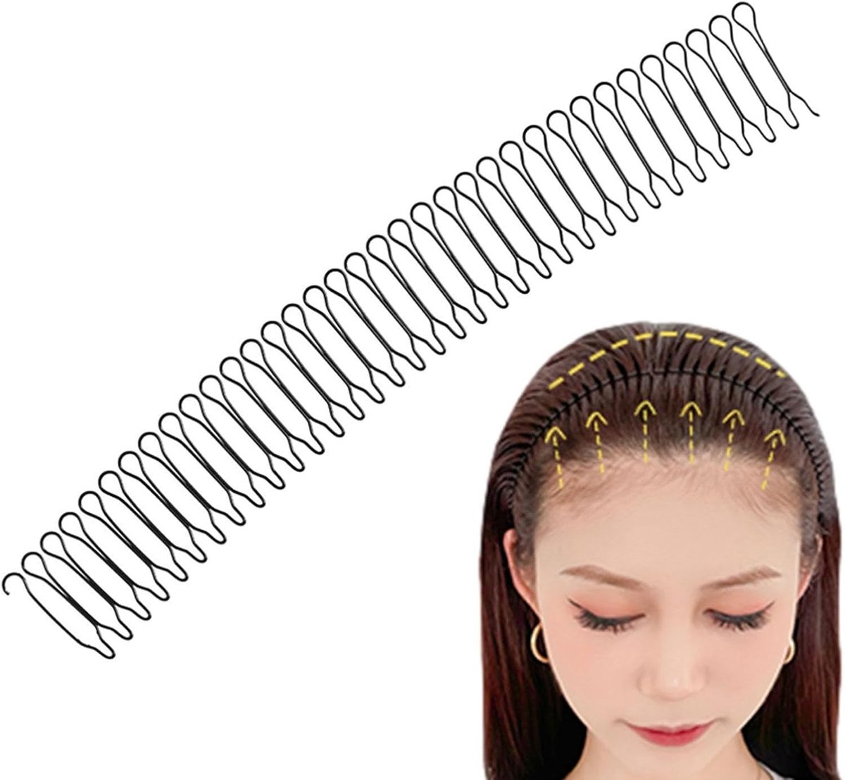 Haar Afwerking Kammen - Haar Styling Tool - Net Kapsel Creëren - Onzichtbare Fixatie - 21 cm - Zwart