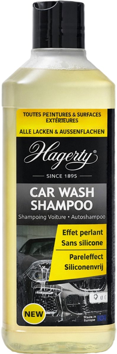 Hagerty Car Wash Shampoo 500 ml – Autoshampoo – Reinigt Zonder Strepen – Beschermt Waxlaag – Streepvrij & Glanzend – Voor Alle Lakken – Auto, Motor & Caravan