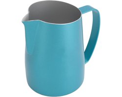 Melkopschuimkan - Opschuimbeker - Latte Art Maken - Afgeschuinde Mond - 450 Ml - Flits Blauw