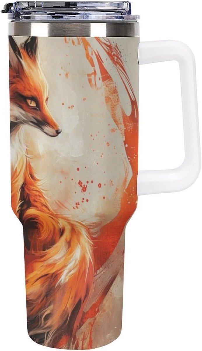 Thermosbeker met rietje - Isolatiebeker Drinkbeker - Dranken Meenemen - Lekvrij deksel - 100 ml - Fuchsia