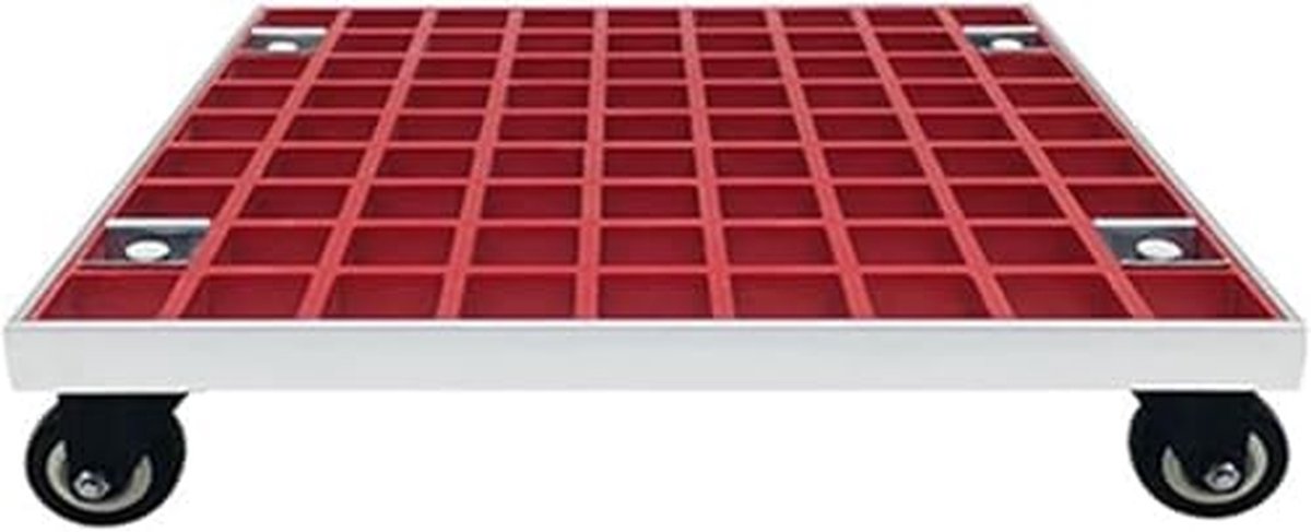 Plant Caddy met Wielen - Plantenkar Trolley - Planten Verplaatsen - 150 kg Draagvermogen - 46 cm - Rood