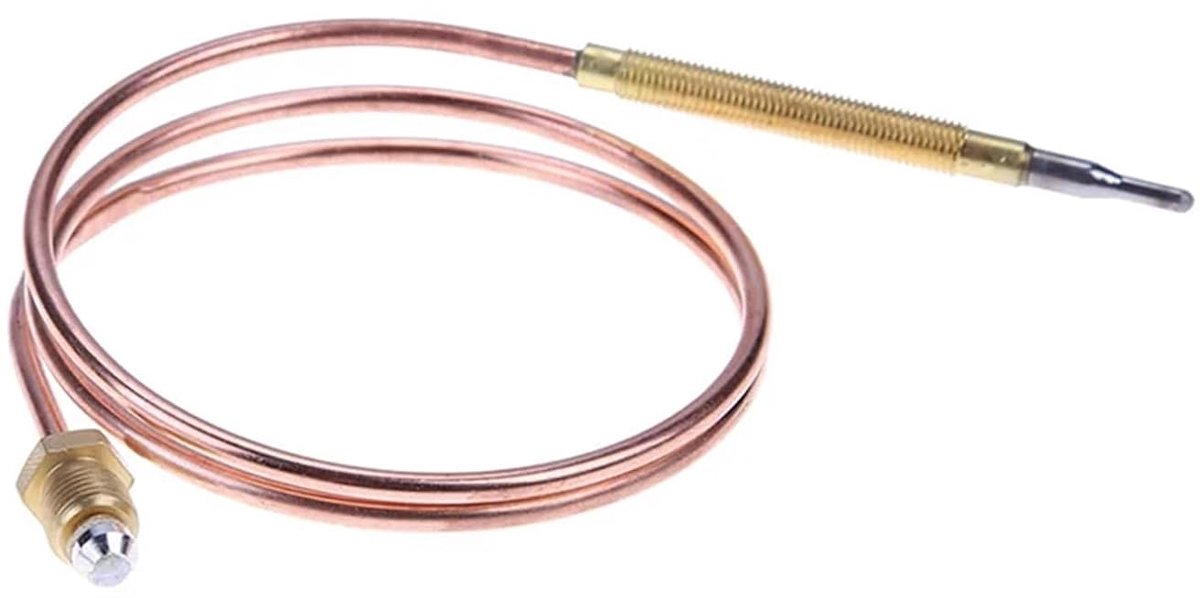 Verwarmingsonderdeel - Thermokoppel Sensor - Temperatuur Meten - Universele Adapters - 60 cm Lengte - Zilver