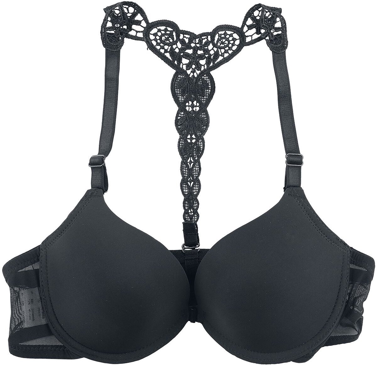 Grey Velvet Spitzen Bra Dames BH - zwart