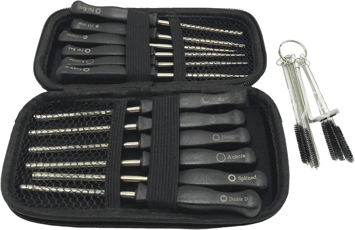 Carburateur Tool - Afstelset Motor - Motoronderhoud - 16 Delige Set - 20 cm - Zilver