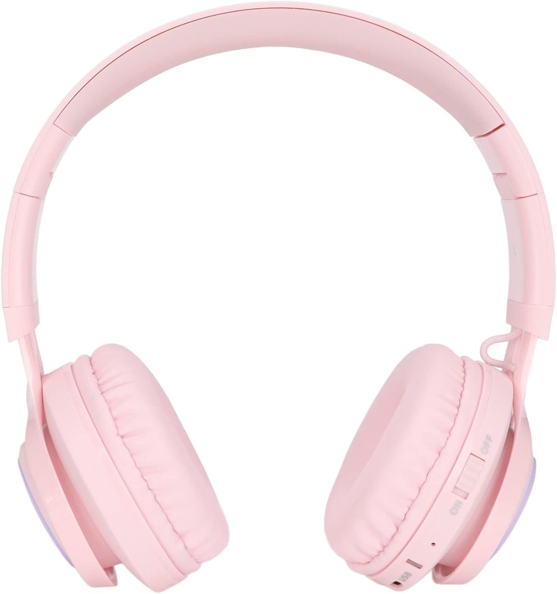 Draadloze Kinderhoofdtelefoon - On-ear headset - Veilig luisteren thuis - Volumebegrenzing 85dB - 20 meter bereik - Roze